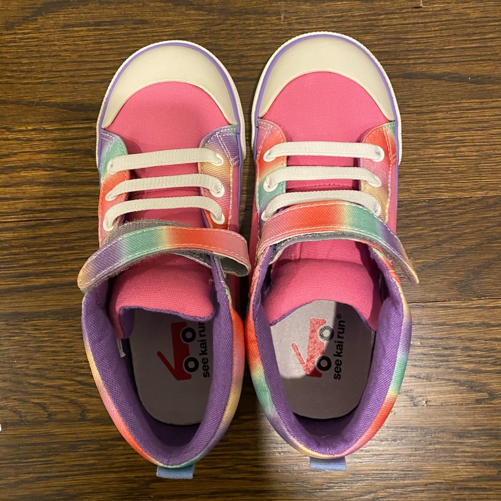 NIB See Kai Run Peyton pink hightops, 13.5